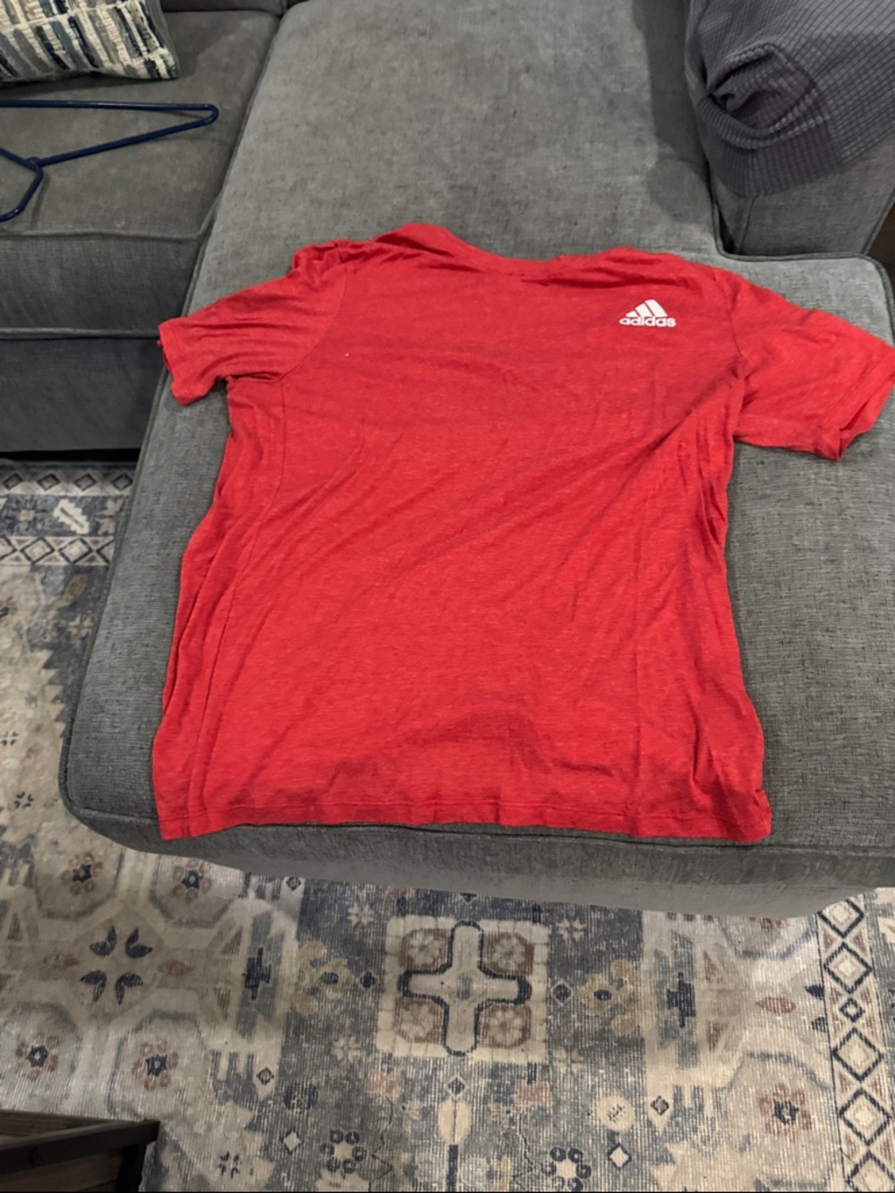 adidas Red Short Sleeve Men's Athletic Tee